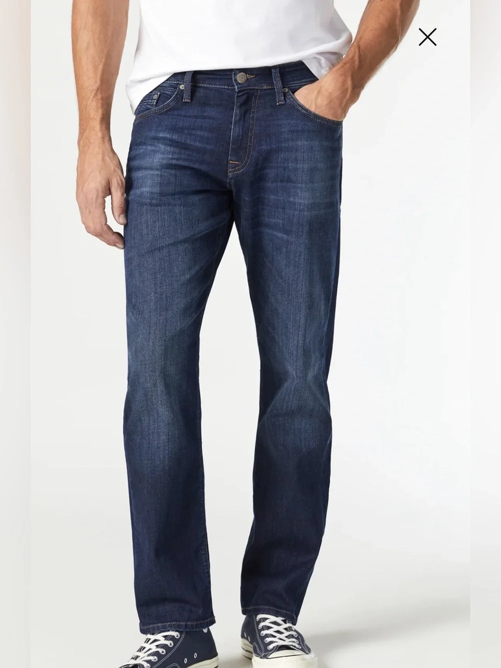 Mavi Myles Mid-Rise Straight Leg Medium Wash - Men’s 38/32